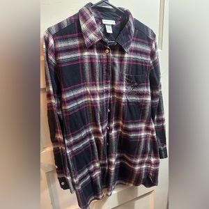 Flannel shirt left chest detail #soft surroundings